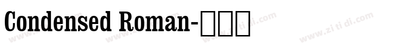 Condensed Roman字体转换